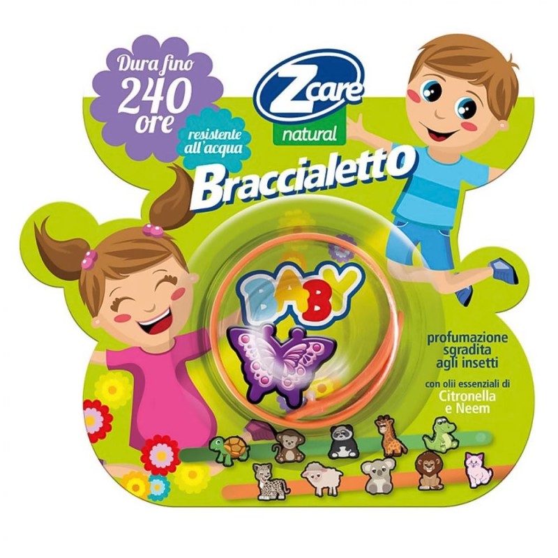 Zcare
Natural Baby
braccialetto allontana zanzare
durata fino a 10 giorni