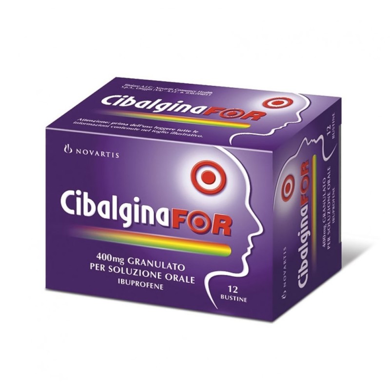 CibalginaFOR
400 mg granulato per soluzione orale
ibuprofene
confezione da 12 bustine