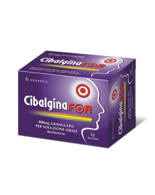 CibalginaFOR
400 mg granulato per soluzione orale
ibuprofene
confezione da 12 bustine