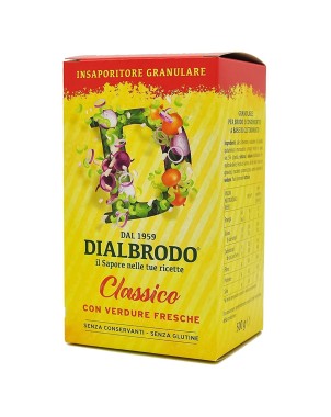 Dialbrodo
classico
ideale per insaporire
vegetale, senza conservanti, senza glutine
scatola da 500 g