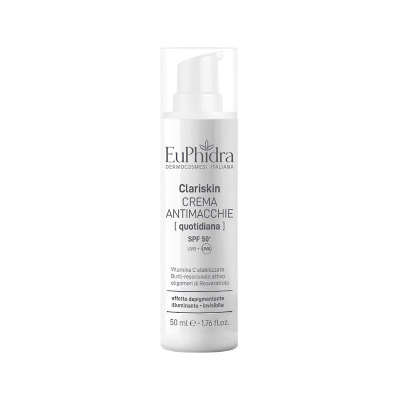 EuPhidra
Clariskin
Crema Antimacchie Quotidiana
SPF 50+ UVB + UVA