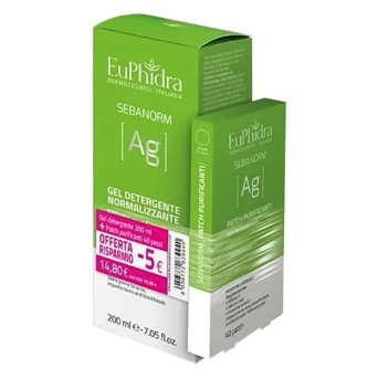 EuPhidra Sebanorm Ag Cleansing Gel 200ml + Acne Patch