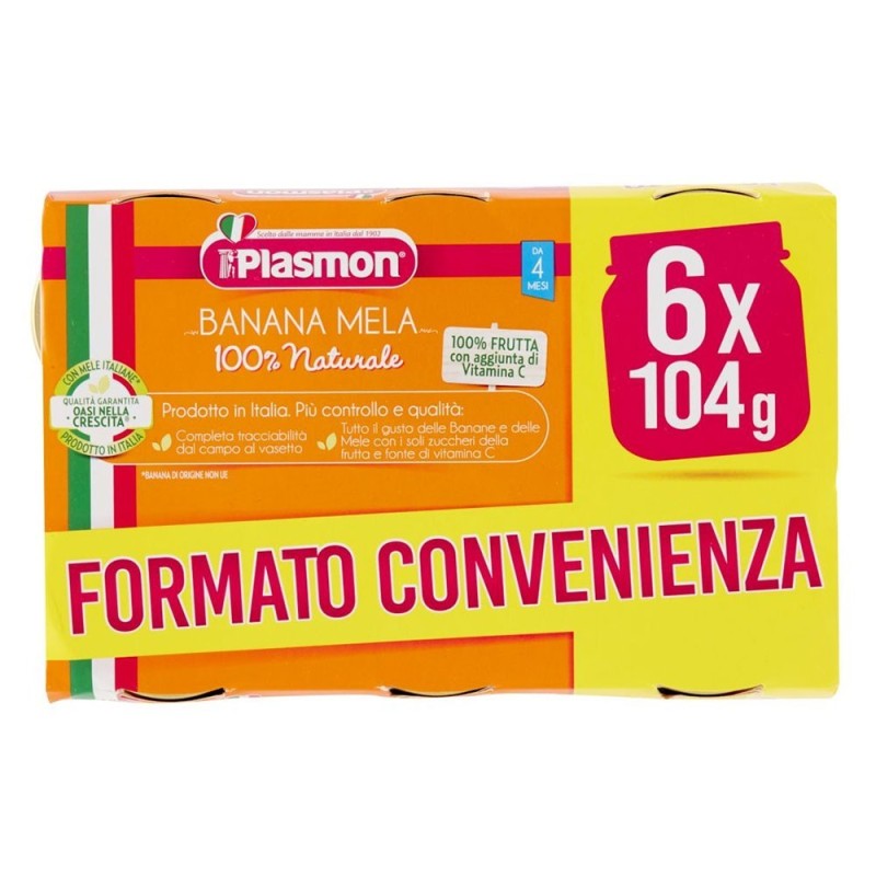 Plasmon homogeneizado plátano manzana 4 meses+ 6x104 g