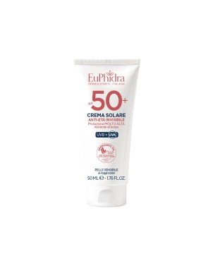 EuPhidra
Crema Solare
Anti-età invisibile
SPF 50+ protezione molto alta | UVB + UVA
pelle sensibile ai raggi solari