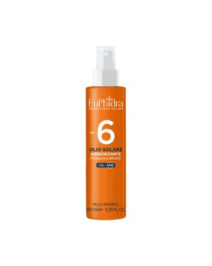 EuPhidra
Olio Solare
SPF 6 (protezione bassa) UVB + UVA
abbronzante
pelle sensibile