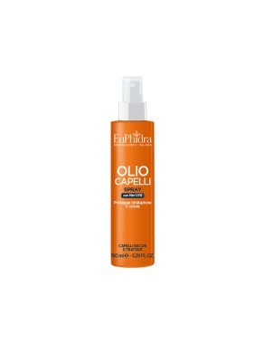 EuPhidra
Olio Capelli Spray
con filtri UVB
protegge idratazione e colore
capelli secchi e trattati
flacone spray da 150 ml