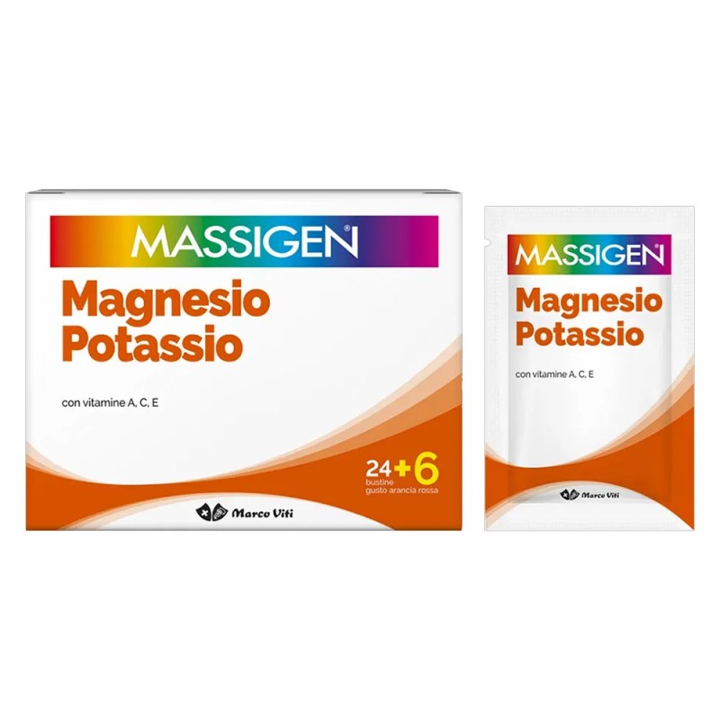 Massigen
Magnesio Potassio
con vitamina A, C, E
senza glutine | senza lattosio