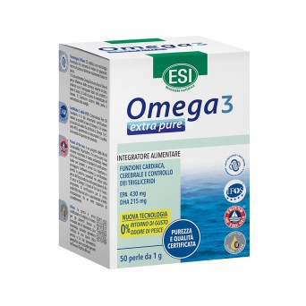 Omega 3
Extra Pure
Funzione cardiaca, cerebrale e controllo dei trigliceridi
EPA 430mg | DHA 215mg