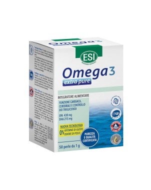 Omega 3
Extra Pure
Funzione cardiaca, cerebrale e controllo dei trigliceridi
EPA 430mg | DHA 215mg