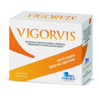 Vigorvis
Integratore alimentare di magnesio, calcio, potassio, aminoacidi, micronutrienti e vitamine.