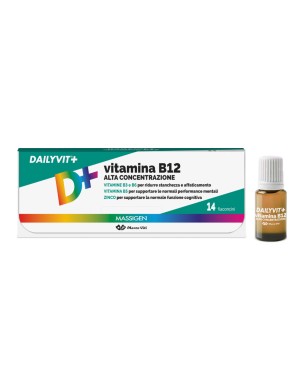 Massigen
Dailyvit+
vitamina B12 alta concentrazione
senza glutine | senza lattosio
confezione da 14 flaconcini