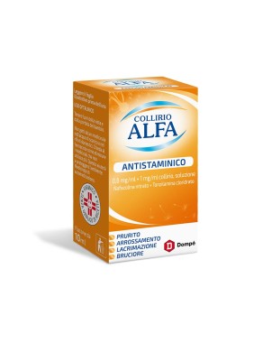 Collirio
Alfa
Antistaminico
0,8mg/ml + 1mg/ml collirio, soluzione
nafazolina nitrato + tonzilamina cloridrato