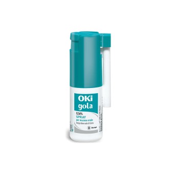 Oki
gola
0,16 spray per mucosa orale
ketoprofene sale di lisina
flaconcino spray da 15 ml