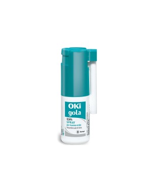 Oki
gola
0,16 spray per mucosa orale
ketoprofene sale di lisina
flaconcino spray da 15 ml