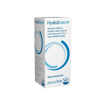 Hyalistil Bio PF
soluzione oftalmica
idratante sterile a base di sodio ialuronato 0,2% e acqua distillata floreale