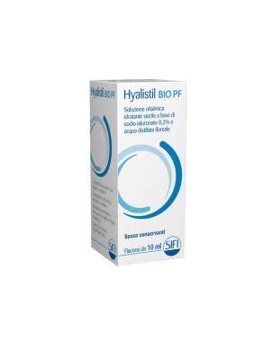 Hyalistil Bio PF
soluzione oftalmica
idratante sterile a base di sodio ialuronato 0,2% e acqua distillata floreale