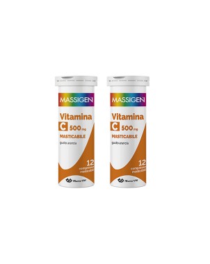 Massigen
Vitamina C 500 mg
senza glutine | senza lattosio
confezione da 24 compresse masticabili