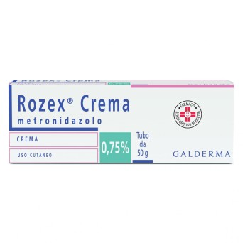 Rozex
0,75% crema
metronidazolo
uso cutaneo
tubo da 50 g