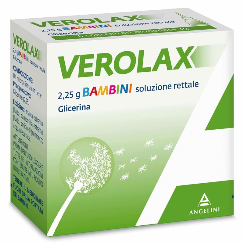 Verolax bambini 2,25 g 6 micro-lavements