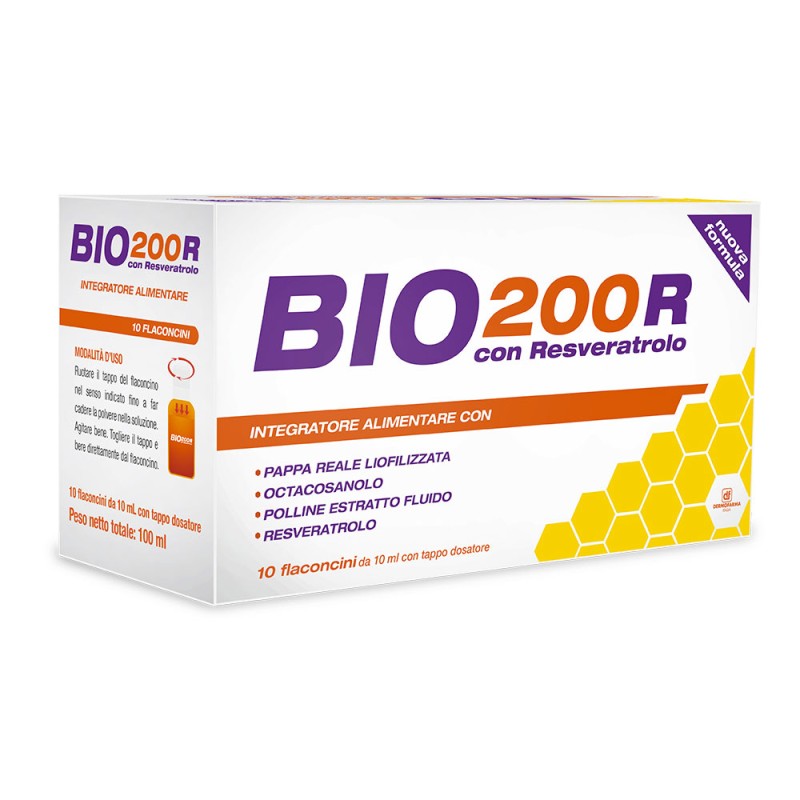 Bio200R
con resveratrolo
confezione 10 flaconcini da 10 ml con tappo dosatore