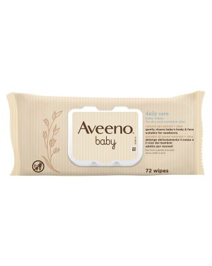 Aveeno Baby daily care Salviettine deterge delicatamente il corpo e il viso dei bambini, adatto per neonati