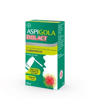 Aspi Gola
DOLACT
8,75 mg/ dose spray per mucosa orale, soluzione
sollievo rapido ed efficace dal mal di gola