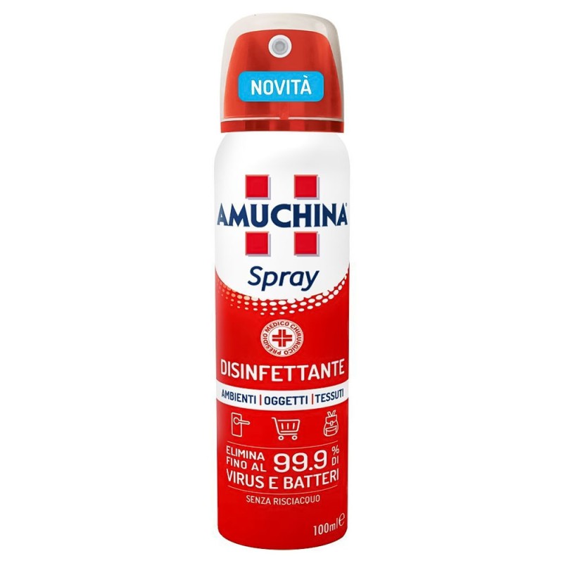 Amuchina
Spray disinfettante
ambienti | oggetti | tessuti
elimina fino al 99.9% di virus e batteri