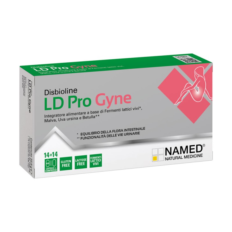 LD Pro Gyne
Disbioline
Integratore alimentare a base di fermenti lattici vivi*, Malva, Uva ursina e Betulla