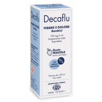 Decaflu
febbre e dolore
bambini
100 mg/5 ml sospensione orale ibuprofene