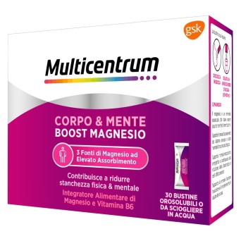 Multicentrum
Corpo & Mente
Boost magnesio
Contribuisce a ridurre stanchezza fisica & mentale