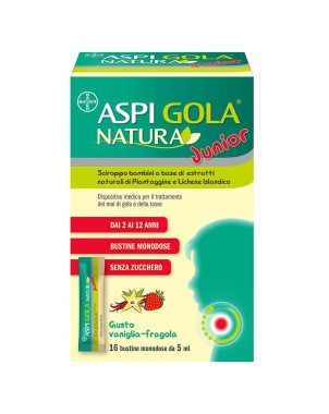 Aspi Gola
Natura Junior
Sciroppo bambini a base di estratti naturali di Piantaggine e Lichene Islandico