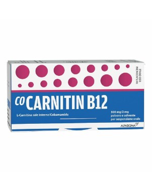 CoCarnitin B12
L-Carnitina sale interno/Cobamamide
500 mg/2 mg polvere e solvente per soluzione orale