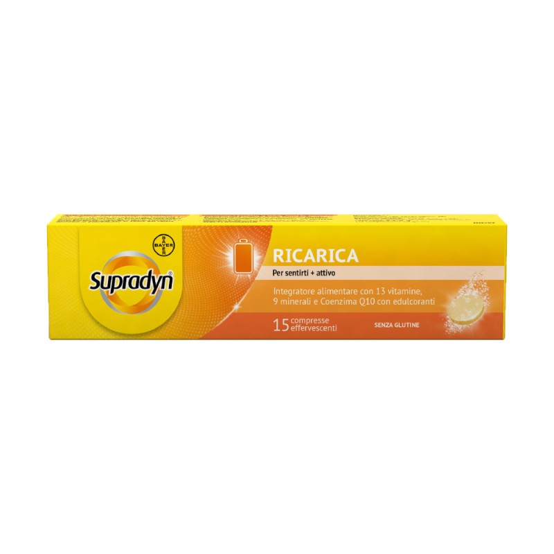 upradyn
ricarica
Integratore alimentare con 13 vitamine, 9 minerali e Coenzima Q10
per sentirti più attivo