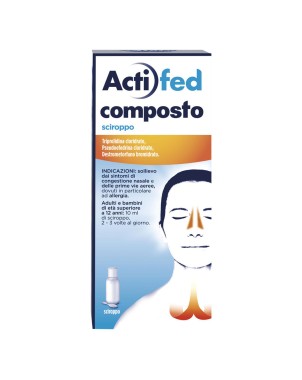 Actifed
composto
sciroppo
Trattamento sintomatico della tosse e delle affezioni congestizie