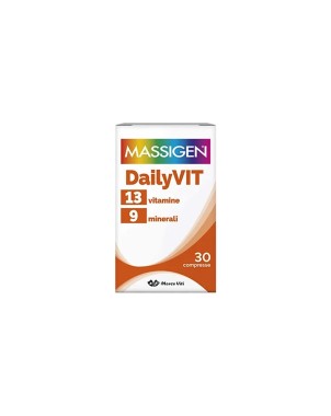 Massigen
DailyVIT
13 vitamine | 9 Minerali
senza glutine | senza lattosio
barattolo da 30 compresse