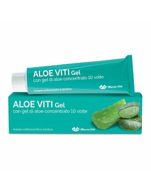 Aloe VITI gel
con gel di aloe concentrato 10 volte
azione rinfrescante e lenitiva
tubo da 100 ml