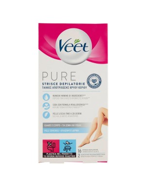 Veet leg and body hair removal strips 16 pieces