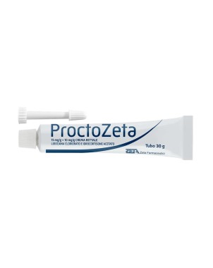 ProctoZeta
15 mg/g + 10 mg /g crema rettale
Lidocaina Cloridrato E Idrocortisone Acetato
Tubo da 30g