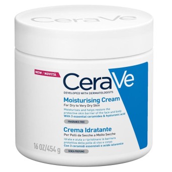 CeraVe crema hidratante 454 g ayuda a restaurar la barrera protectora de la piel del rostro y cuerpo