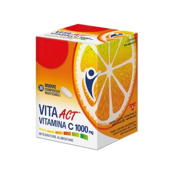 VITA Act Vitamin C 1000 mg 30 Tabletten zur Förderung der normalen Funktion des Immunsystems