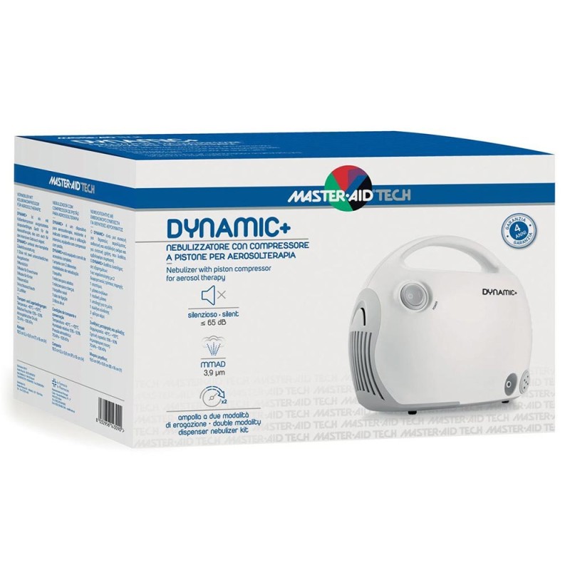 MASTER·AID TECH
DYNAMIC+
Nebulizzatore con compressore a pistone per aerosolterapia