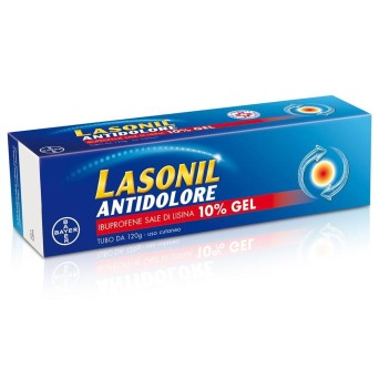 Lasonil
antidolore
Ibuprofene sale di lisina 10% gel
uso cutaneo
tubo da 120 g