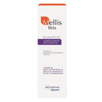 Mellis Beta
Shampoo
coadiuvante anticaduta
a base di bet-sitosterolo, miele di manuka e olio di rosmarino