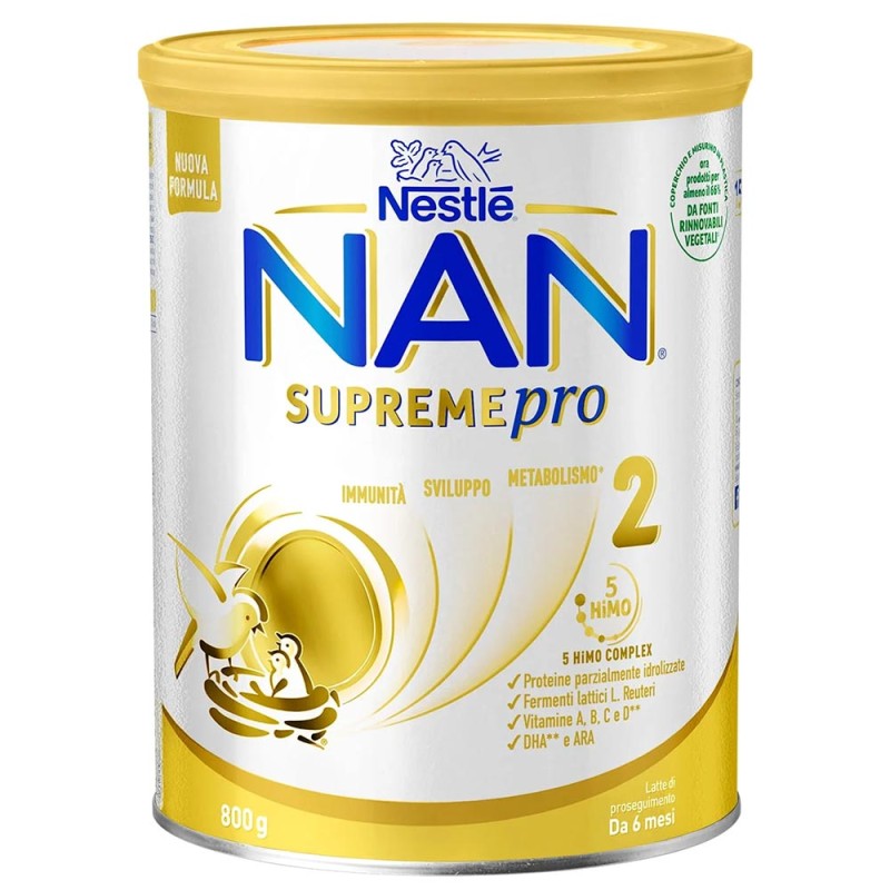 NAN
Supreme pro 2
latte di proseguimento
da 6 mesi
Immunità | sviluppo| metabolismo