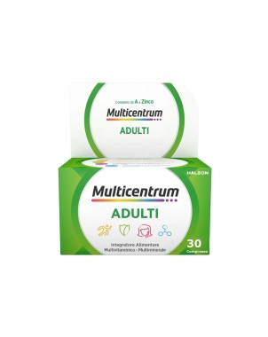 Multicentrum
Adulti
Completo da A a Zinco
Integratore alimentare multivitaminico - multiminerale