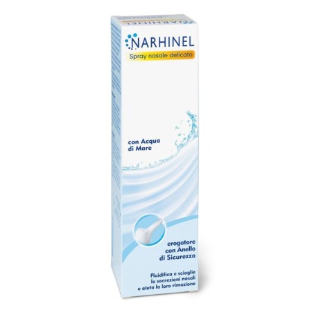 Narhinel
Spray Nasale Delicato
con acqua di mare
fluidifica e scioglie le secrezioni nasali e aiuta la loro rimozione