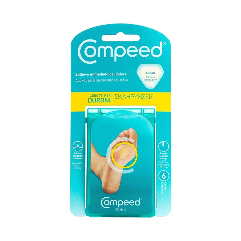 Compeed
Cerotti Duroni
Sollievo immediato dal dolore
medio