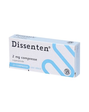 Dissenten
2 mg compresse
Loperamide
uso orale
scatola da 15 compresse