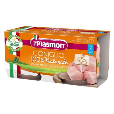 Plasmon Omogeneizzato Coniglio 4 Mesi+ Confezione 2 vasetti da 80 g