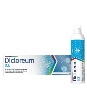 Dicloreum Ice
Schiuma frizzante cosmetica
Con arnica, artiglio del diavolo, escina, bromelina, Boswellia e Mentolo